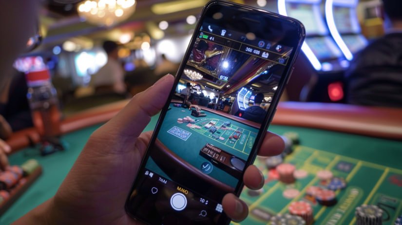 Filipino player browsing nba bet game lobby on a mobile phone
